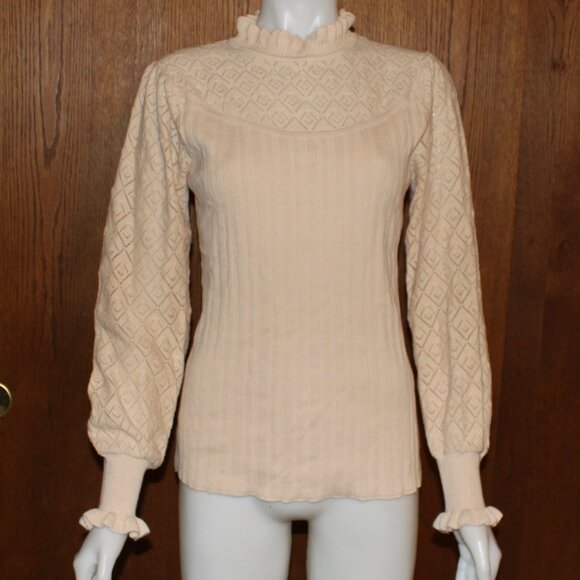 🎉HP🎉Romanstii  Sweater Lightweight Pullover Puff Sleeve Sweater - Picture 2 of 4